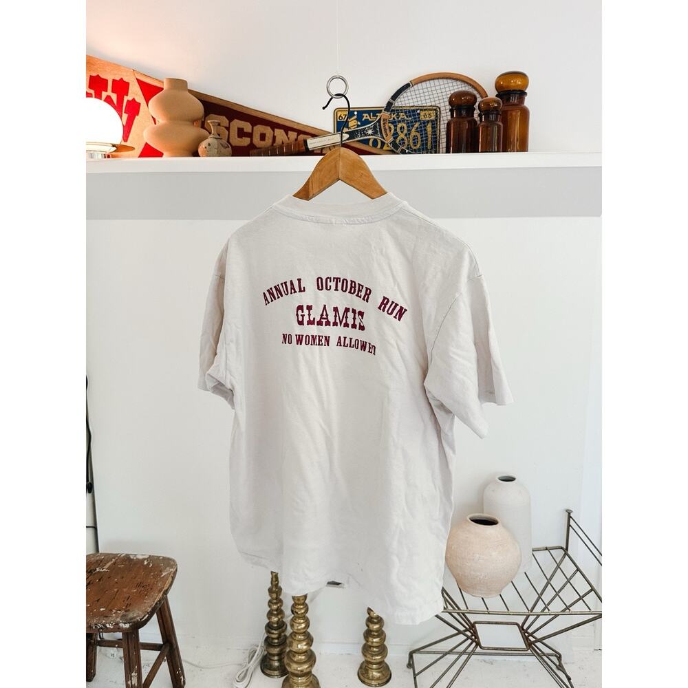 Vintage 1980's Single Stitch Annual Glamis Run No women allowed T-Shirt XL